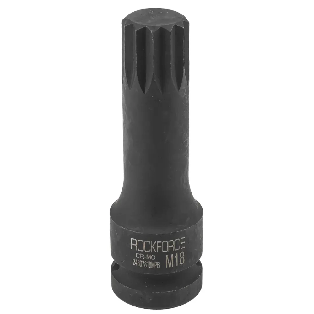 Головка-бита SPLINE ударная M18,1/2'' RockForce RF-24807818MPB