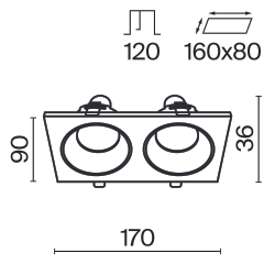 Встраиваемый светильник Technical DL033-2-02B