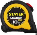 STAYER Leader, 10 м х 25 мм, рулетка с автостопом, Professional (3402-10-25)