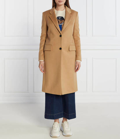 Хлопковое пальто BOSS BLACK - коричневый(50501019)