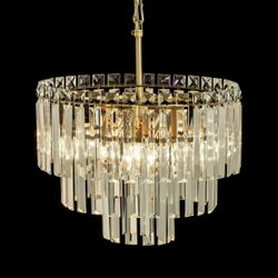 Citilux Фонда CL303163 Люстра хрустальная подвесная Бронза
