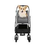 Коляска для собак/животных NeoRider Multi-purpose Detachable Pet Stroller-Wagon for Small Breed Dogs, Cats and Puppies – Silver Mist