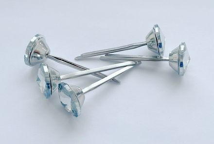 Стразы 25 мм на двойной ножке