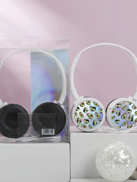 Наушники накладные «Нооовый год к нам мчится», с микрофоном