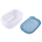 Контейнер для продуктов 0,65л прямоугольный "Flexo", голубой