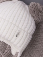 Шапка для девочки осенняя и шарф с ушками