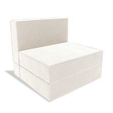 Кресло кровать раскладное с кантом бескаркасное 200х90 (милк Вивальди)