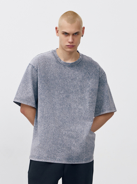 Футболка garment dyed (серый)