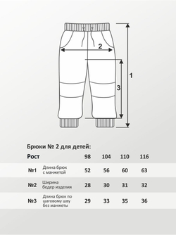 Брюки для детей, модель №2 (джоггеры), рост 104 см, голубые