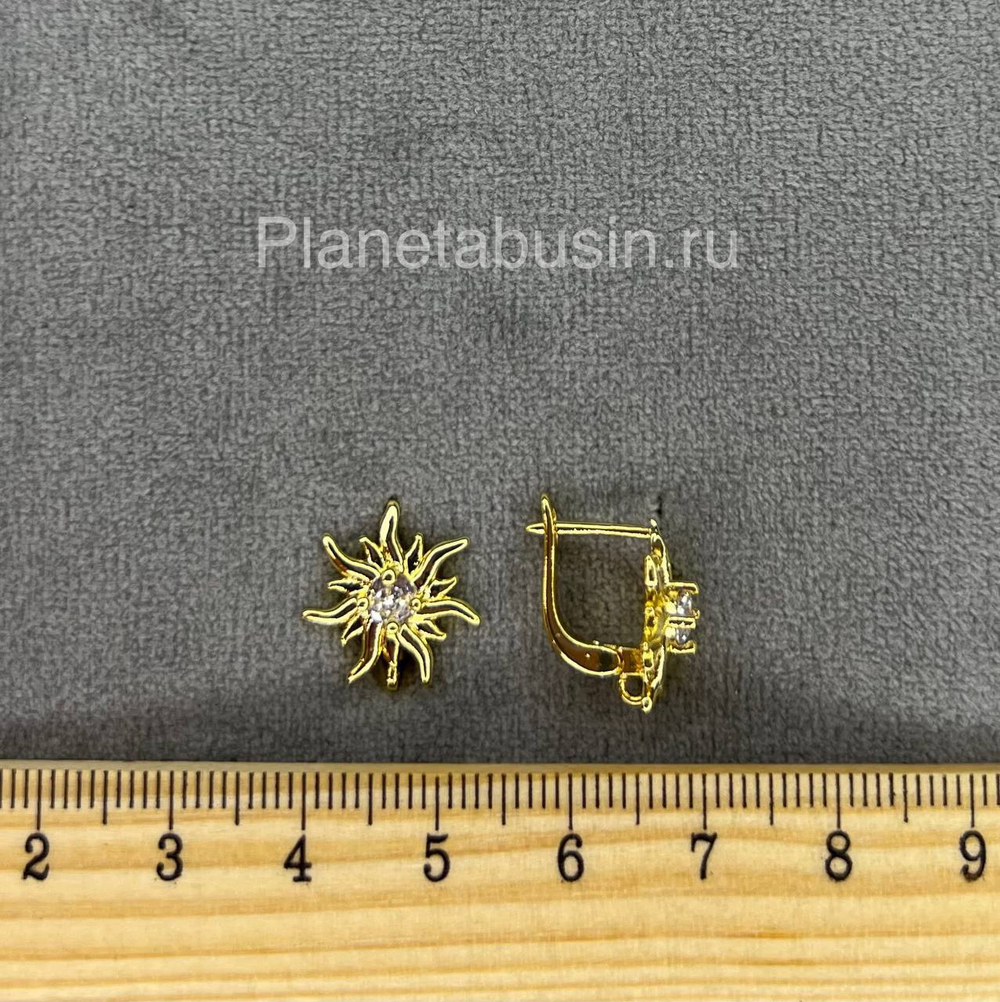 Швензы люкс (Корея) пара с цирконом 0559