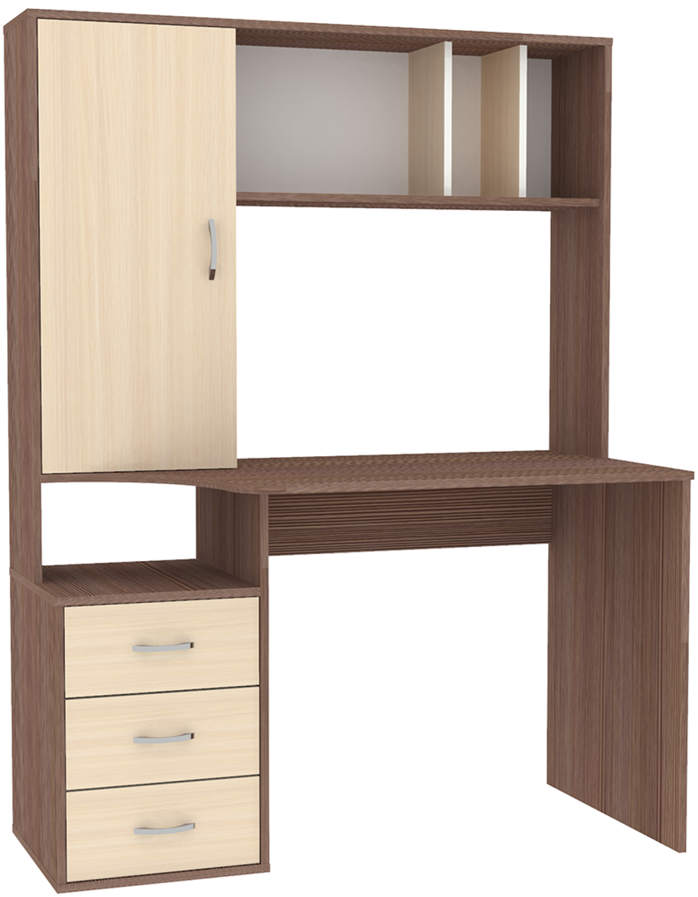 Стол компьютерный КарИВи Сокол Бодего Темный  Дуб Молочный