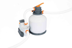 Стальной бассейн Bestway Hydrium Oval Pool 610х360х120 см + песочный ф/насос 5678 л/ч, лестница, тент, подстилка (56369 BW)
