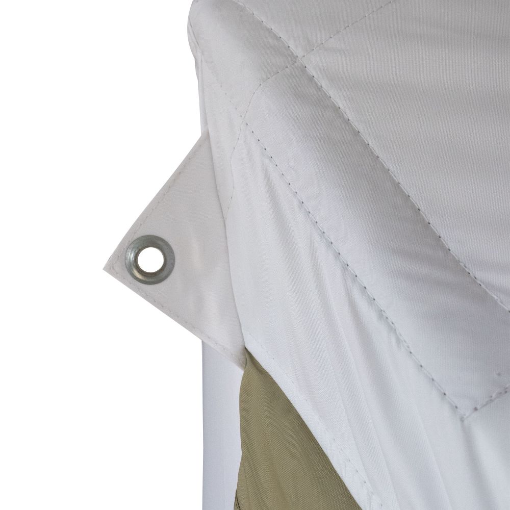 Палатка зимняя куб СЛЕДОПЫТ &quot;Premium&quot; 2,1х2,1 м, S по полу 4,4 кв.м, 3 слоя, цв. оливковый/белый