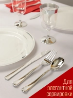 Набор одноразовых столовых приборов Серебро SILVER