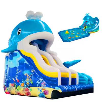 Наземный надувной аквапарк «Небесный кит» 14*6*7,2 м