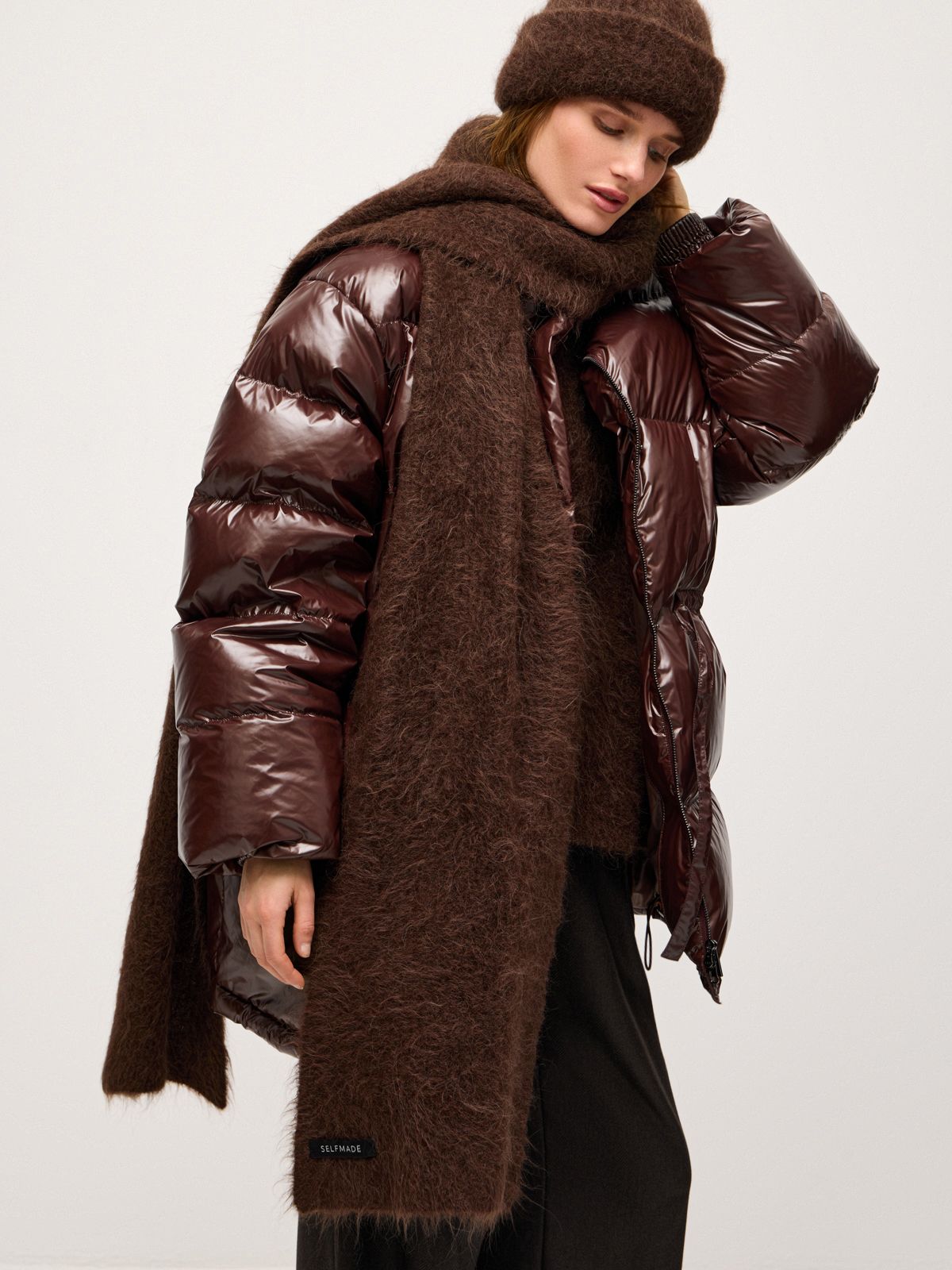 Пушистый шарф из шерсти альпака Overlayer