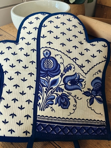 Комплект прихватка для кухни Рукавичка Гжель