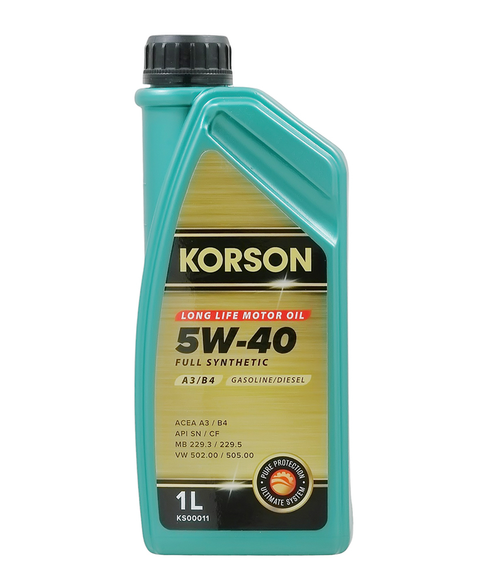 Моторное масло Korson 5W-40, синтетическое, 1 л