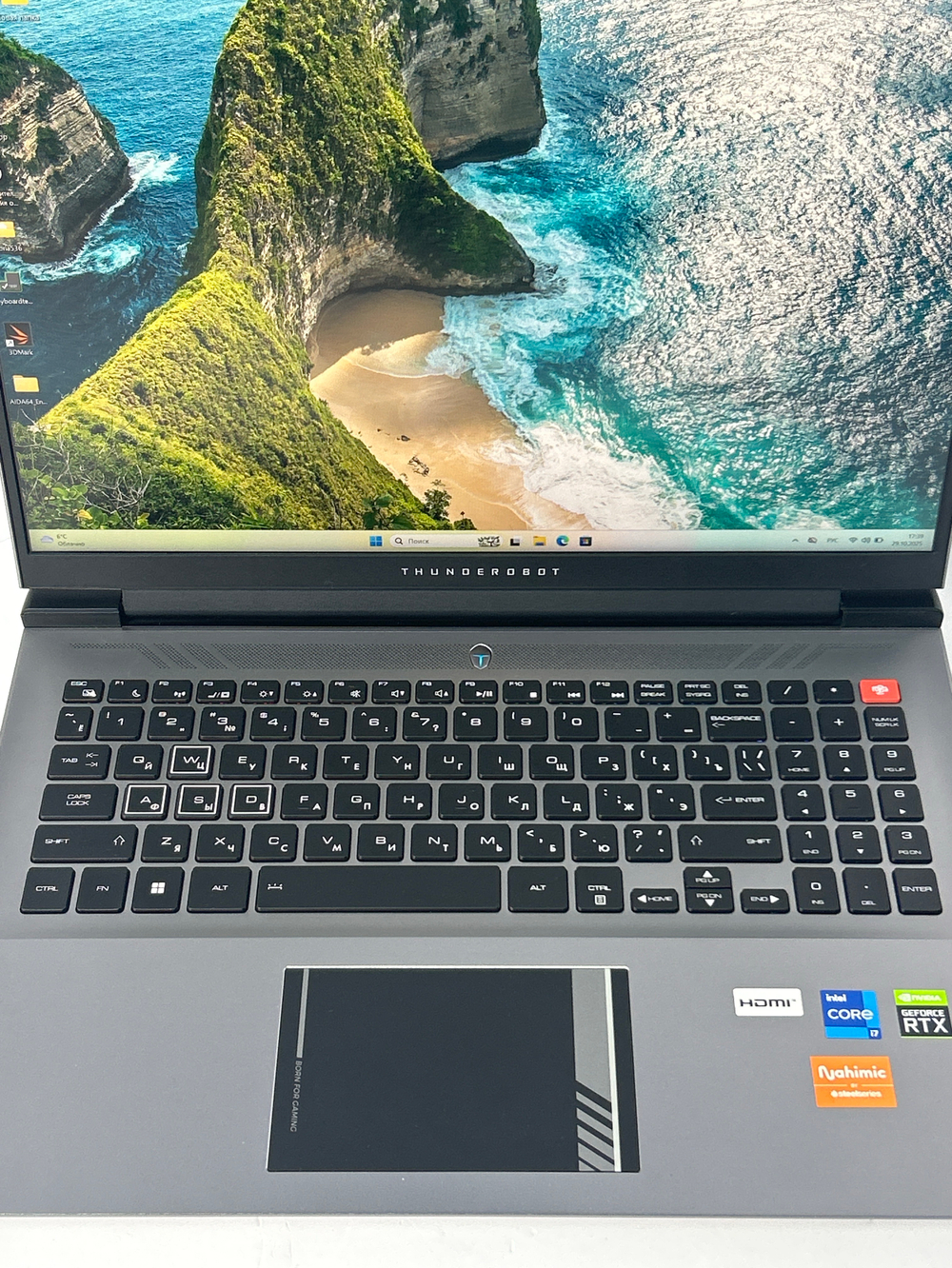 Ноутбук игровой Thunderobot Zero Ultra 7 (JT009JE09RU) 16"/Intel Core i7-12700H/RAM 32GB/SSD 1024GB/GeForce RTX 3080Ti/2560x1600/IPS/165Hz/Win11/Подсветка кл-ры: RGB/Серый. Состояние: B1