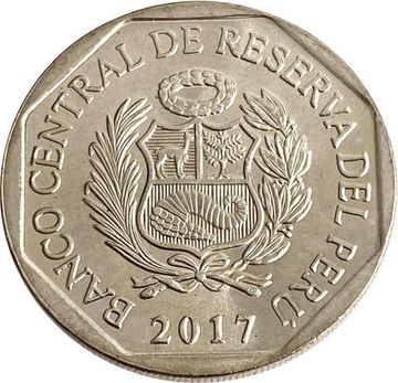 1 соль 2017 Перу «Красная книга Перу: Очковый медведь»