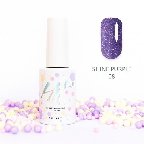 Гель-лак ТМ &quot;HIT gel&quot; №08 Shine Purple, 9 мл