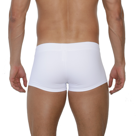 Мужские плавки белые Clever Moda PARADISE SWIMSUIT BOXER 125901
