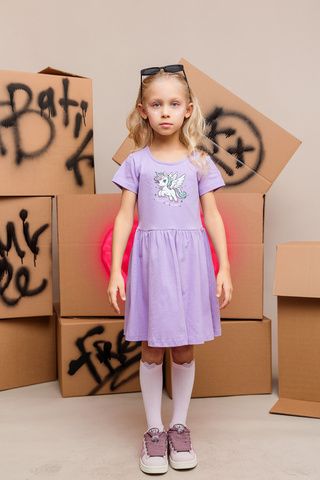 031_БК25 Платье для девочки, фиолетовый
