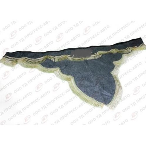 Шторка кабины /Г-3302, Г-4111 NEXT/ 1.8 м бархат серый с надписью  Next  + боковые (Газелист52)