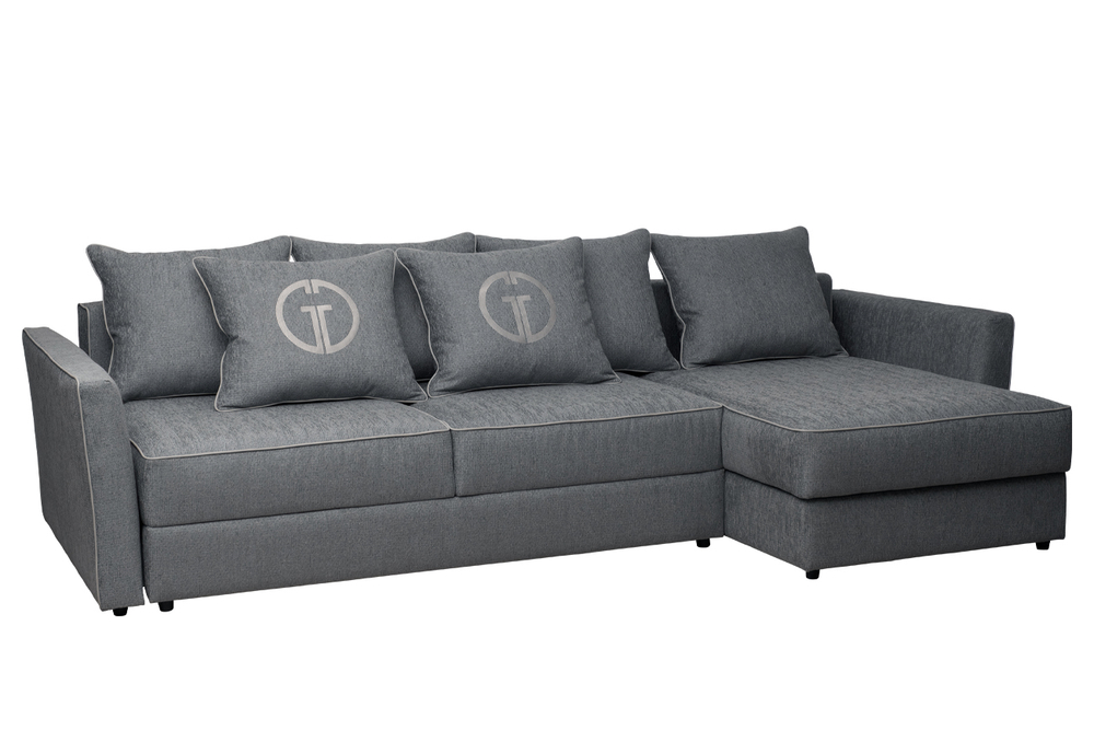 Диван Garda Decor Сорренто (Sorrento) 290 с канапе трехмест.раскл (Еврокнижка) Koza0310-KOR+Nev91 290*156*90 см