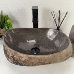 Раковина из речного камня RS-65140 44*32*15 0861