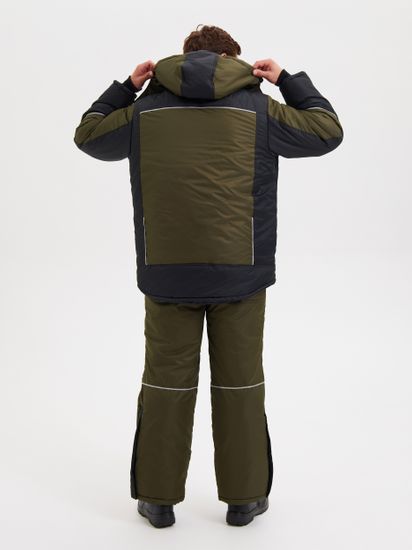 Костюм зимний "Дрим" полукомбинезон (хаки/черный)