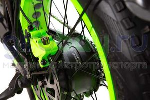 Электровелосипед Syccyba F10 Pro Dual 48V/20Ah (полный привод) - Салатовый обод фото №13