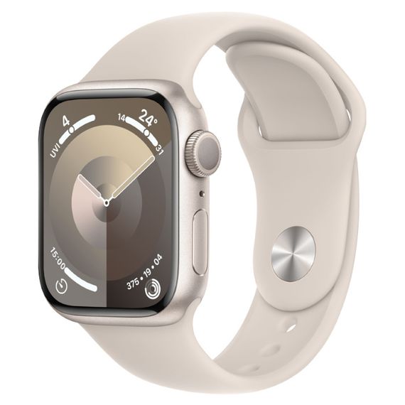 Часы Apple Watch Series 9 GPS 41mm Aluminum Case with Sport Band (Сияющая звезда) S/M