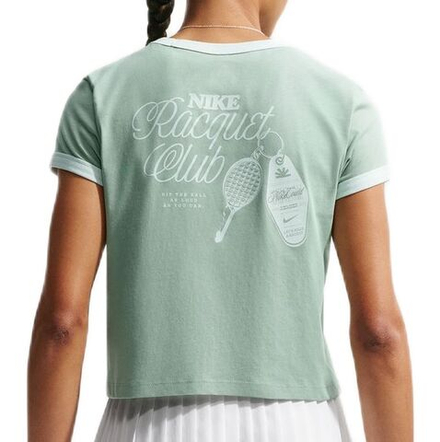 Женская теннисная футболка Nike Court Heritage Tennis - steam/barely green
