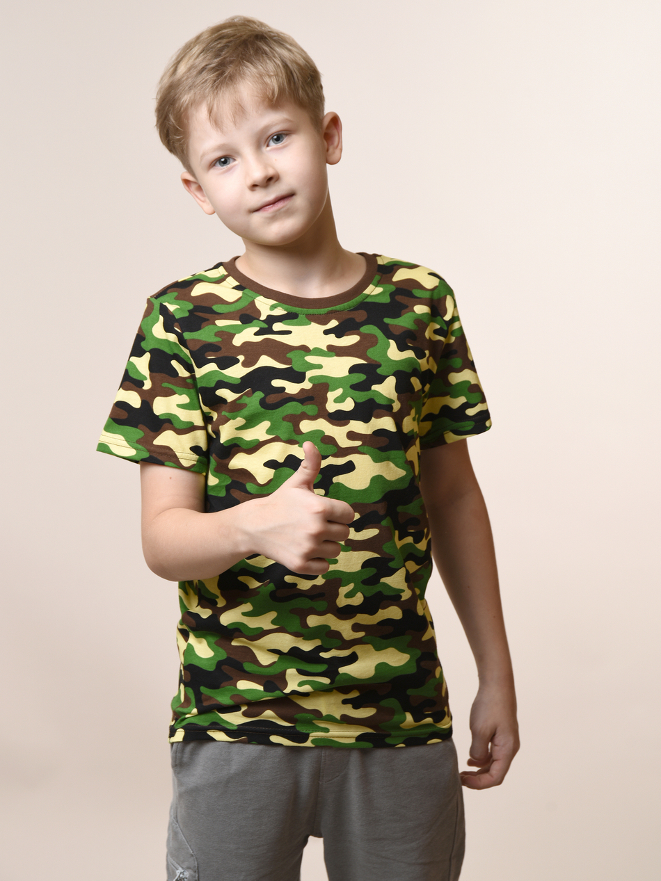 Футболка для мальчика камуфляжная