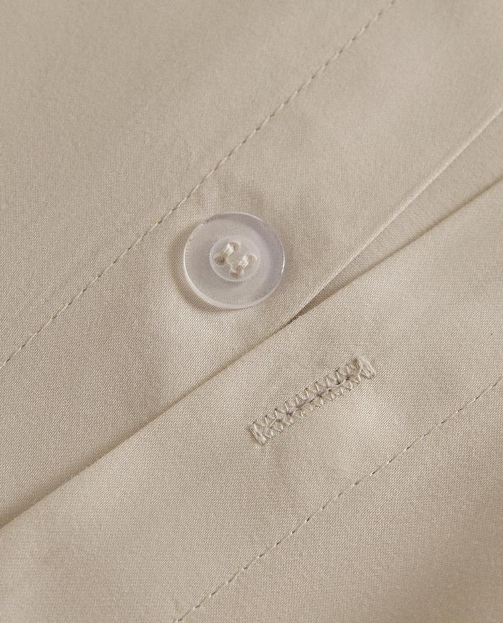 ZARA HOME ПОДОДЕЯЛЬНИК ИЗ САТИНА С ОКАНТОВКОЙ, СЕРЫЙ