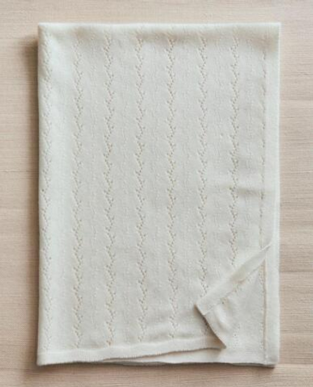 ZARA HOME ДЕТСКИЙ ПЛЕД ИЗ КАШЕМИРА, ЭКРЮ