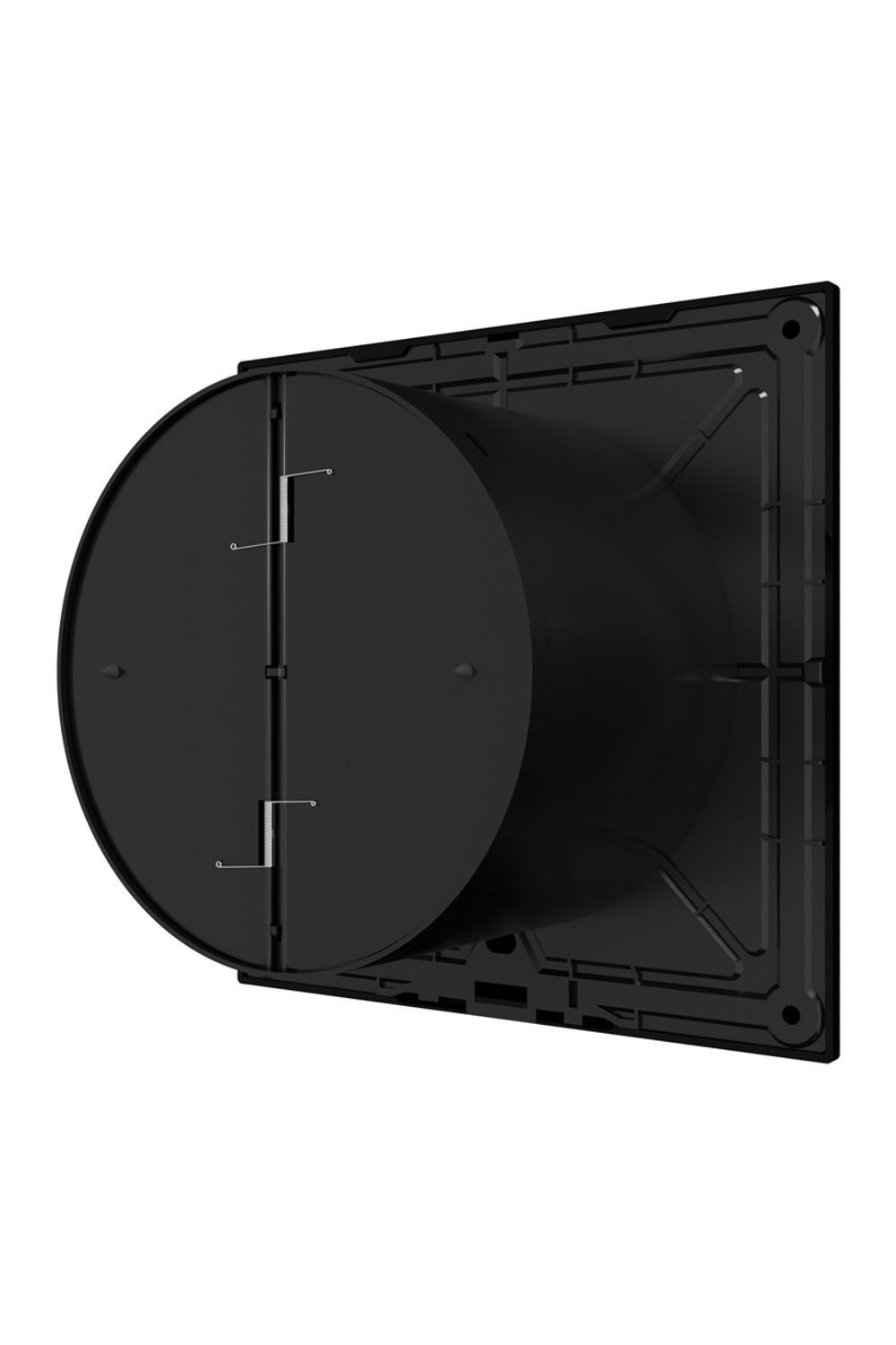 Вентилятор накладной SLIM D125 обр.клапан Obsidian DICITI