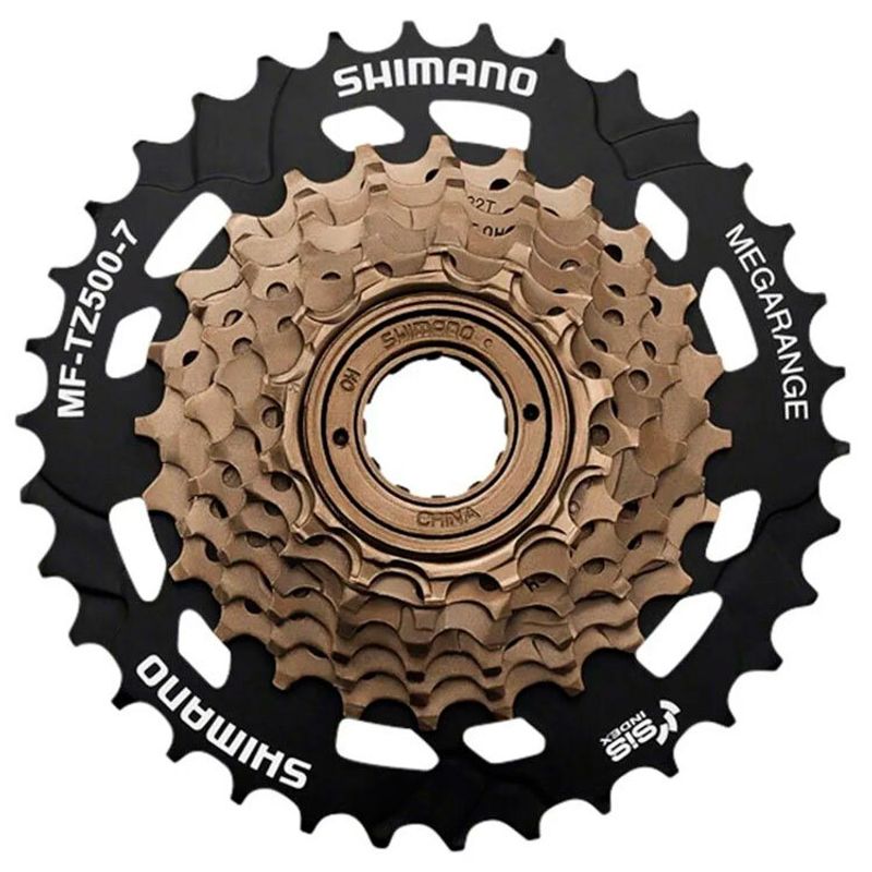 Задние спортивные 7-скоростные звездочки Shimano MF-TZ500 MEGARANGE (14-34 зуба)