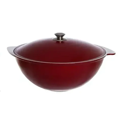 Казан 9 л литой алюминий, бордо КМ-к90б