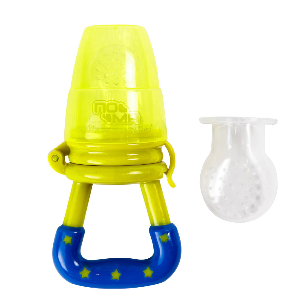 Ниблер детский 1 шт. с силиконовыми насадками 2 шт. "Вкусняшка" ПОМА, зелёный с синим