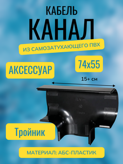 Аксессуары для кабель-канала "Арктика" RuVinil 74х55 (черные)