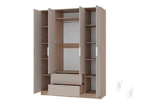 Шкаф 4-х створчатый ШК 11 МС Эмилия (дуб смоки/айриш (MF03)