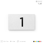 Табличка с номером 1 на дверь квартиры, для офиса, кабинета, аудитории, склада, белая 120х70 мм, Айдентика Технолоджи