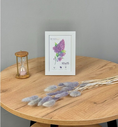 Фоторамка 10х15 см. белая, без фактуры, арт. 1015.727840