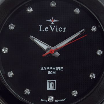 LeVier L 7518 M Bl крупные мужские французские наручные часы из Керамики