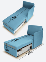 Кресло-кровать "Миник" с левым подлокотником, под левую руку