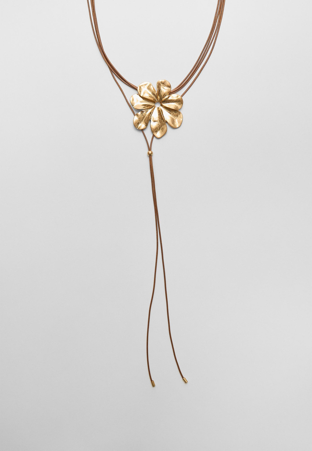 STRADIVARIUS Ожерелье с подвеской цветок, золотой