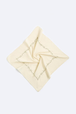 ZARA БАНДАНА С ВЫШИВКОЙ, ЭКРЮ