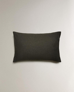 ZARA HOME НАВОЛОЧКА ИЗ СМЕСОВОГО КАШЕМИРА, СЕРЫЙ